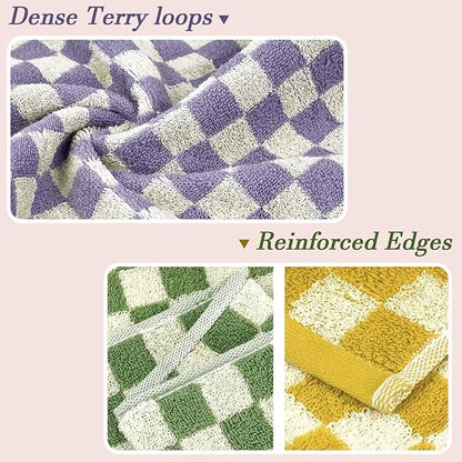 Jacquotha Hand Towels for Bathroom 4 Pack, Cotton Soft Absorbent for Face Spa