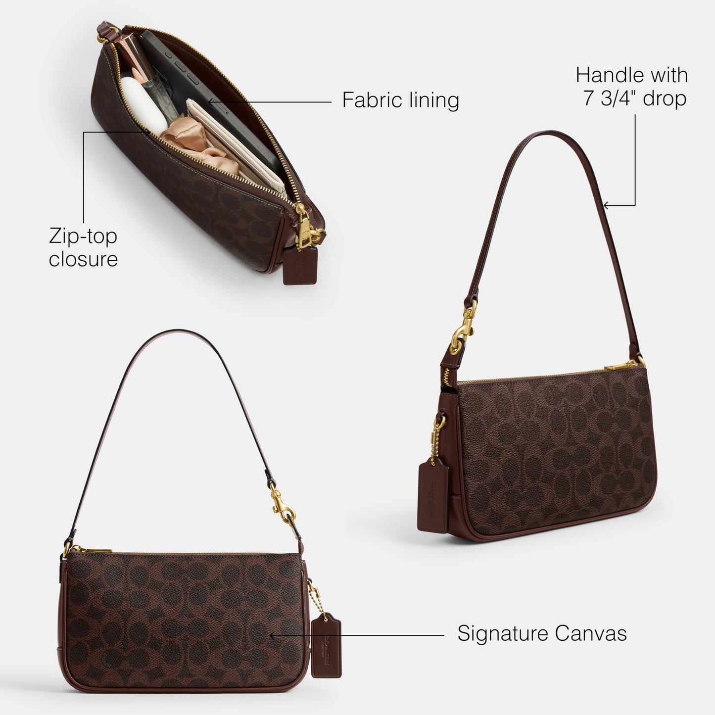 Coach Women's Plaza Bag In Signature Canvas Maple Maple One Size