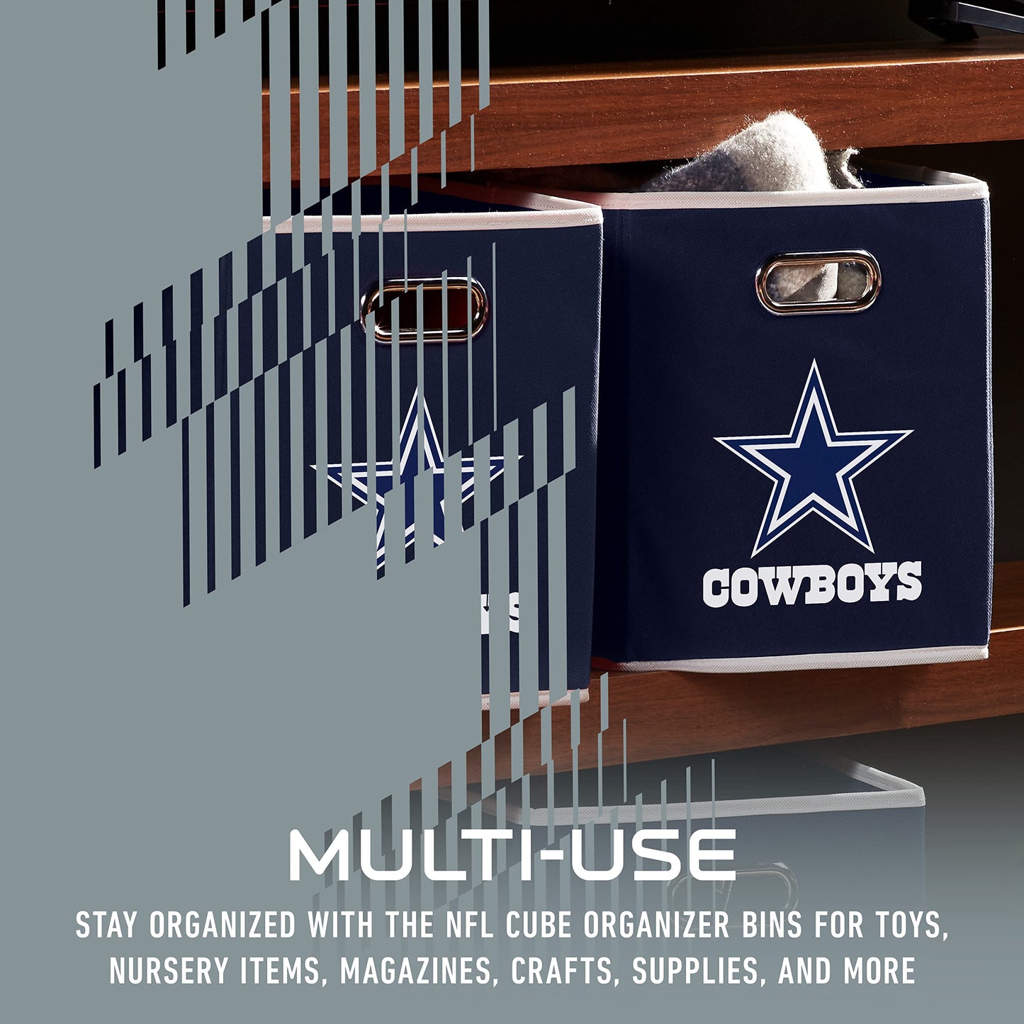 Franklin Sports NFL Dallas Cowboys Collapsible Storage Bin
