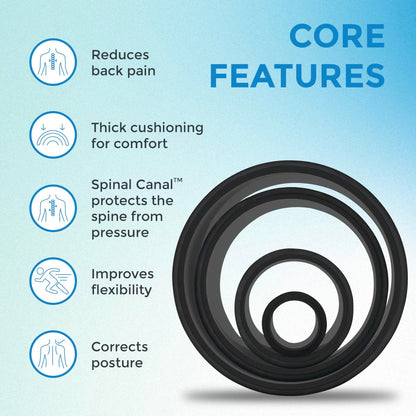 Chirp Wheel Foam Roller – Targeted Back & Neck Relief, Lumbar Spine Stretcher, Spinal Decompression Back Stretcher, Massage Roller with Density Foam for Physical Therapy, Supports 500lbs, 2-Inch Mint