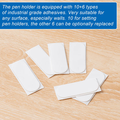 UEHSNI 20 Pack Adhesive Pencil Holders for Desk,Silicone Flexible Pen Holder for Wall, Office, School,Home,Classroom Must Haves,Teacher Supplies Accessories,Desk Organizer,Art Supply,Small Gift ﻿