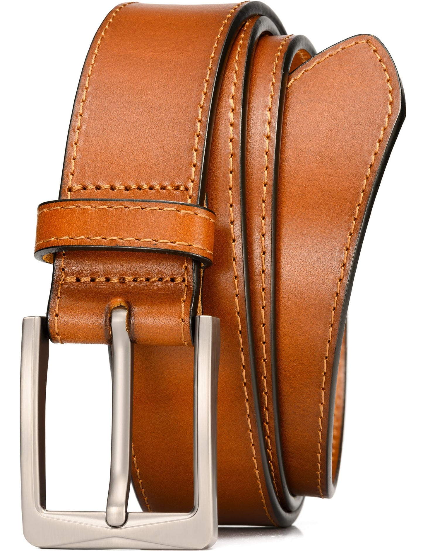 WOLFANT Men's 35mm Dress Casual Belt in Gift Box,100% Italian Full Grain Real Solid Leather