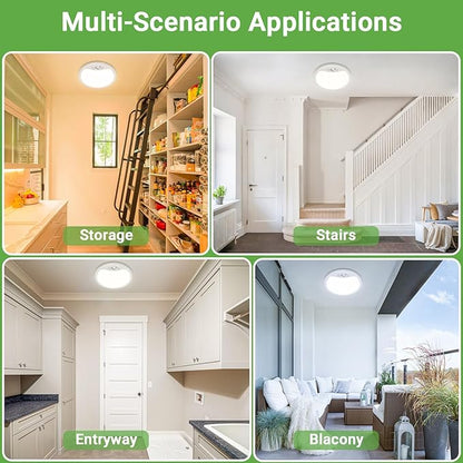 zemty 12inch 24W Motion Sensor Ceiling Light Wired, 3 Sensing Modes Motion Activated Closet Lights White, 3000K/4000K/6500K Waterproof LED Ceiling Lamp for Pantry Closet Shower Hallway-1Pack