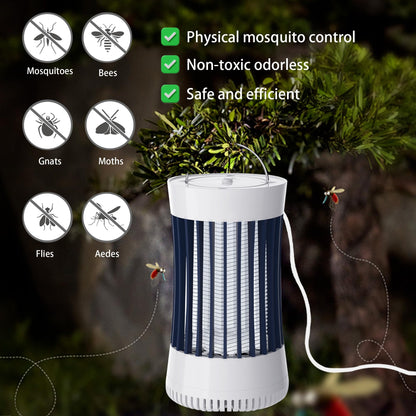 Phosooy 2 Packs Indoor Electric Bug Zapper with Fan, 2-in-1 Plug-in 1500V High Voltage Mosquitoes Killer with Hanger, Small Fly Insects Lamp Trap Catching Moth Gnat Fruit Flies, White & Black