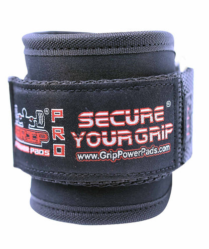 Grip Power Pads Best Ankle Straps for Cable Machines Double D-Ring Adjustable Neoprene Premium Cuffs to Enhance Legs, Abs & Glutes for Men & Women (Black, Single)