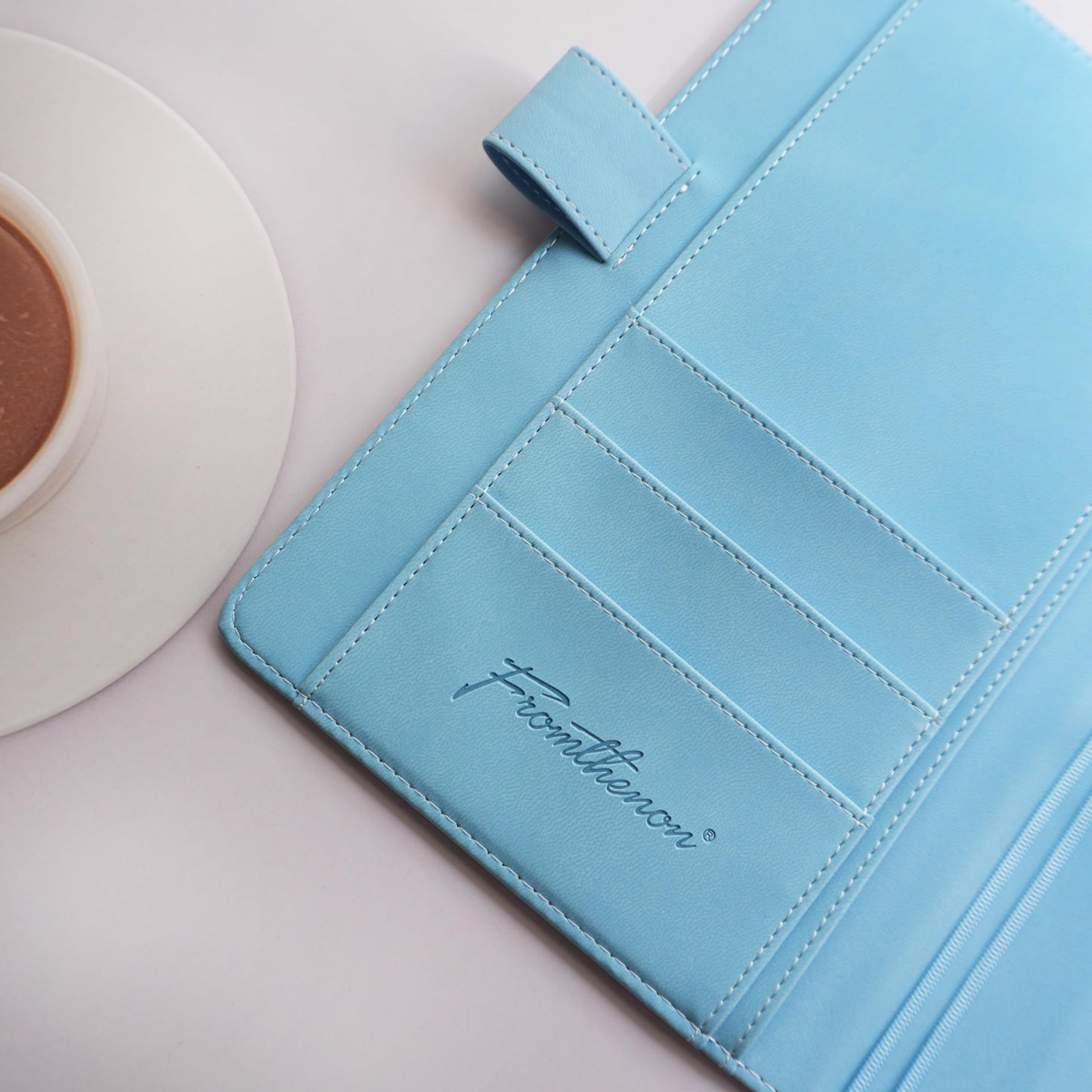 Fromthenon A5 PU Faux Leather Cover for Notebook Planners, Refillable Planner Case [Cover Only] (Pink)