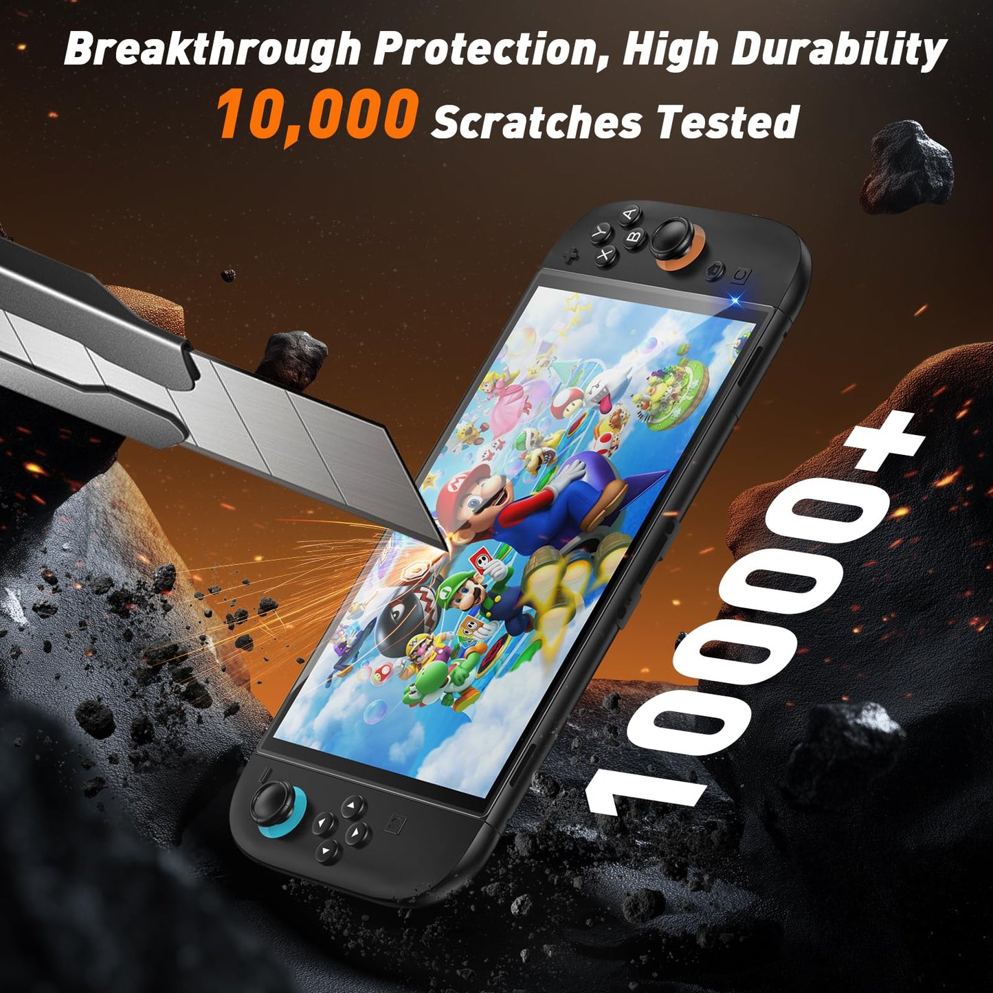 daydayup 4-Pack Screen Protector Tempered Glass for Nintendo Switch 2 [7.9 inch] 2025 with [Alignment Frame] -HD Clear Anti-Scratch Travel Transparent Clear Screen Protector