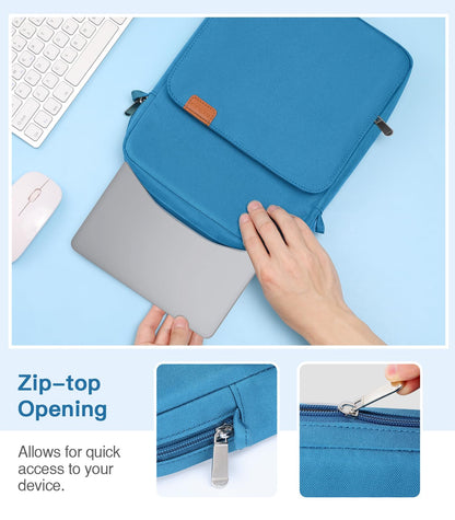 MoKo 15 Inch Laptop Sleeve Bag Fits MacBook Air 15" M2 2023, MacBook Pro 14" M2 2023, Galaxy Tab S9 Utra 14.6" 2023, Handle Carrying Case with Shoulder Strap, Indigo