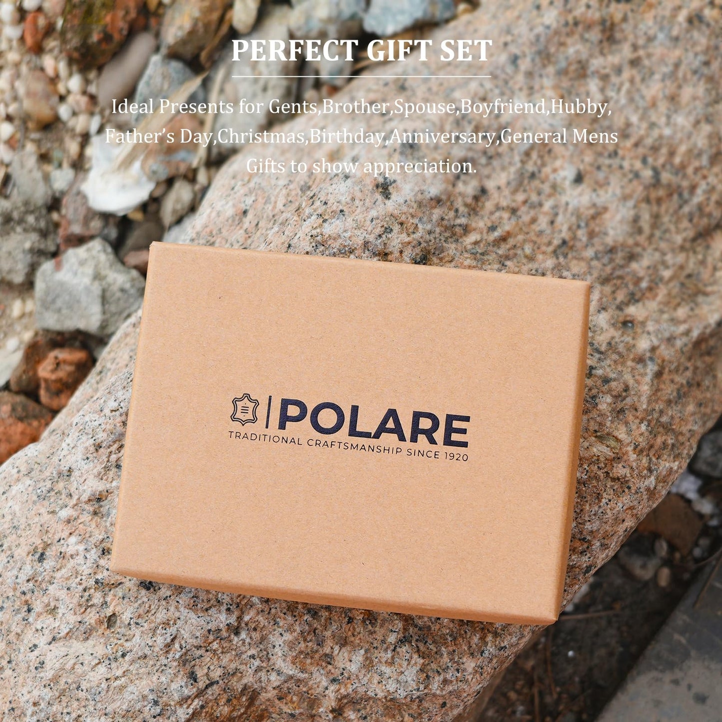 Polare Luxury RFID Blocking Leather Passport Holder Travel Wallet For Men and Women (Dark Brown)