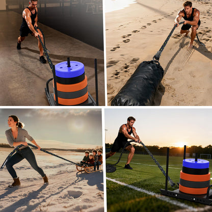 Brobantle Weight Sled Pulling Rope 40FT, Trainer Physical Training Strength Rope for Workout Sled,Tire Pulling Workout, Fitness Resistance,Football Exercise Equipment for Men and Women