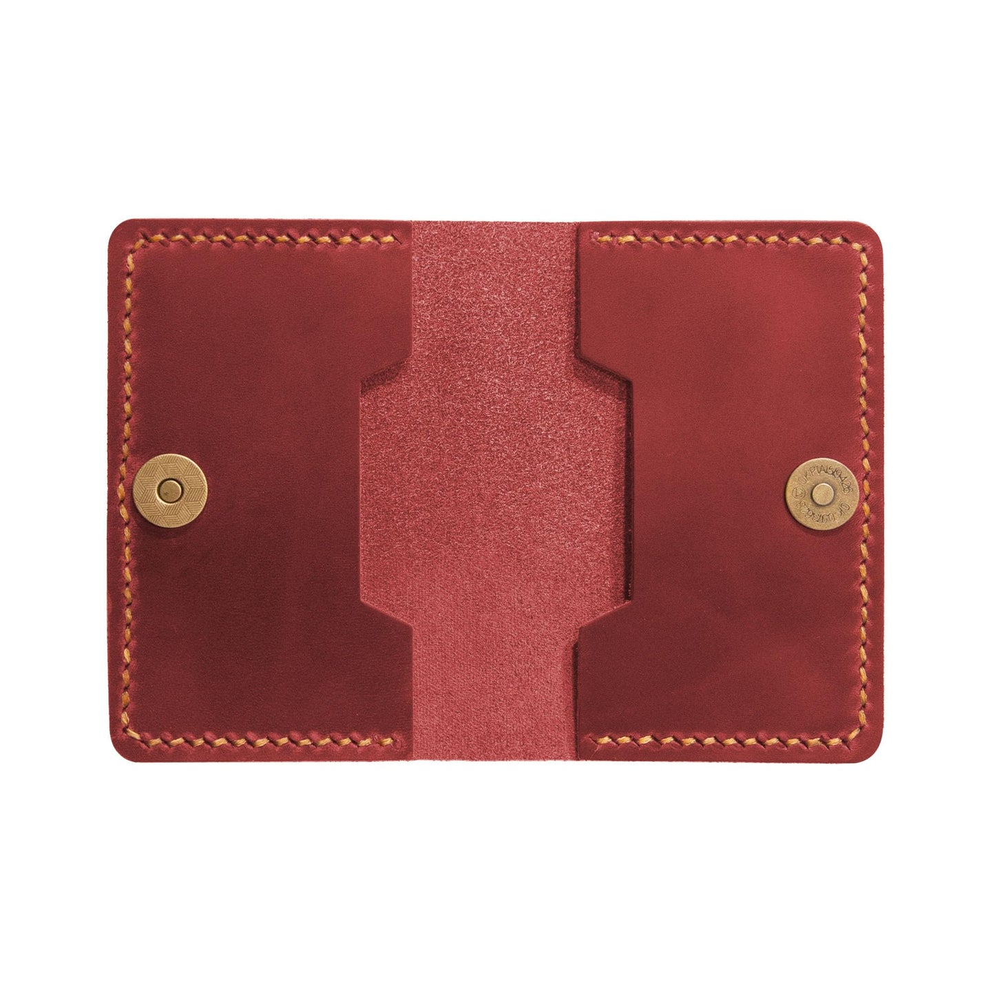 Turbosnail Leather Origami Wallet, Minimalist Pocket Wallet, Coin Purse And Card Case Wallet, Leather Business Card Holder, Credit Card Holder, Magnet Button Wallet (Red)