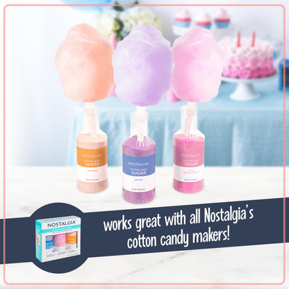 Nostalgia Vintage Hard and Sugar Free Candy Countertop Cotton Candy Maker, Includes 2 Reusable Cones And Sugar Scoop – Pink