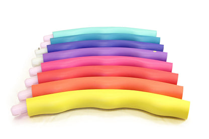 Weighted Hula Hoop, ACU Hoop 3L - 3.3 lb Large, Weight Loss Fitness Workout Sports Hoop with ridges. (Rainbow Colors)