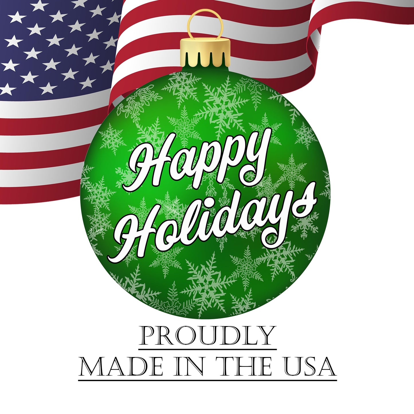 Rogue River Tactical Christmas Classic Yard Sign for Home Decor and Lawn Decoration With Stakes Green Ornament - Happy Holidays