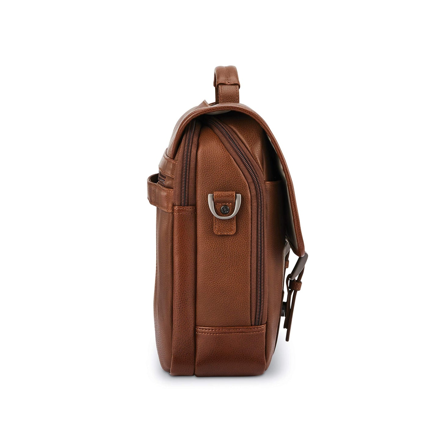 Samsonite Classic Leather Flapover, Cognac , One Size