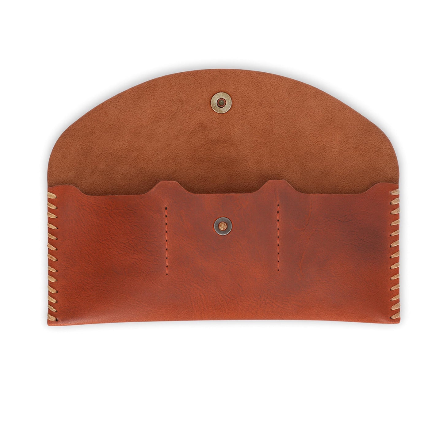 TheAntiq Genuine Leather Currency Pouch for Men & Women – Travel Money Organizer with 3 Card Slots | Handmade Leather Cash Wallet & Dollar Bill Holder – Slim Travel Money Bag
