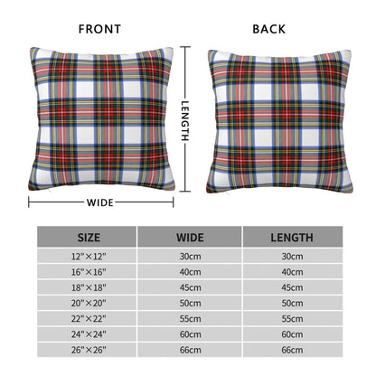 JOOCAR Plaid Pillow Cover 26x26 inch Scottish Tartan Red and White Plaid Throw Pillow Cover Farmhouse Christmas Decoration Xmas Decor Winter Holiday Cushion Case for Sofa Couch