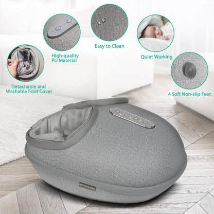 Medcursor Foot Massager Machine with Heat, Shiatsu Deep Kneading, Delivers Relief for Tired Muscles and Plantar, Multi-Level Settings & Adjustable Intensity for Home or Office Use, FSA HSA Eligible