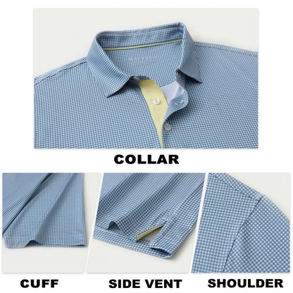M MAELREG Mens Golf Shirt Short Sleeve Dry Fit Print Moisture Wicking Performance Patterns Collared Polo Shirt