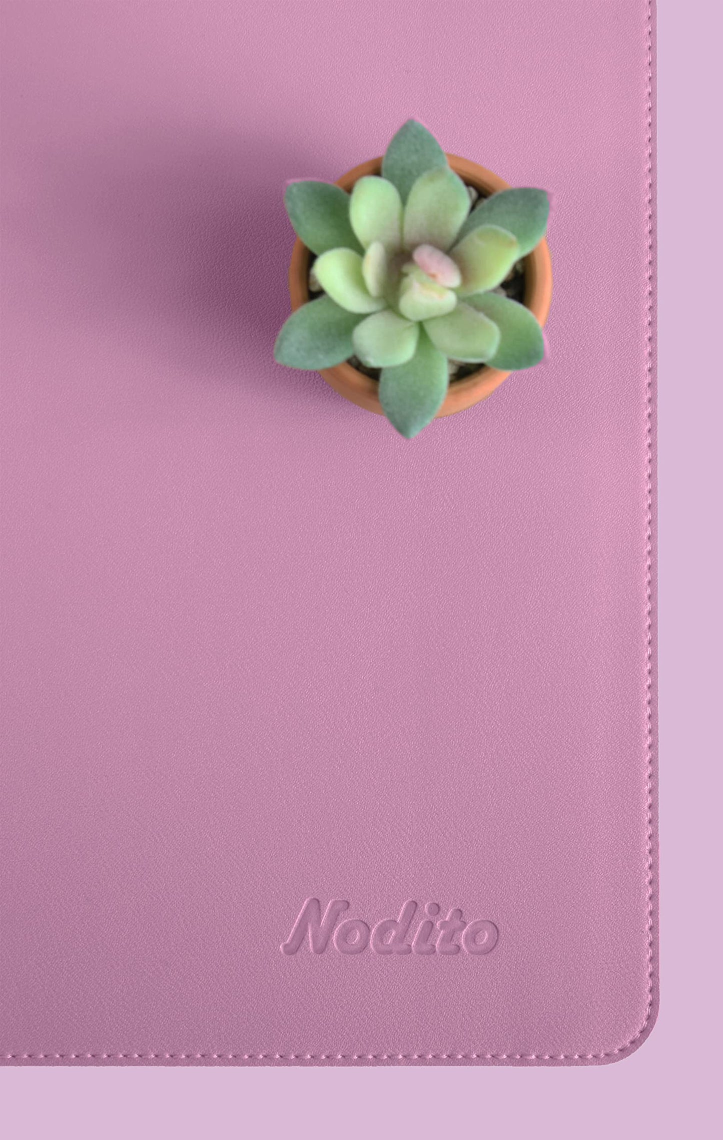 NODITO Dual-Sided Leather Desk Pad,Blotter for Laptop Computer,Mouse Pad,Writing,Drawing,Arts and Craft Mat (17"x35", Lilac)