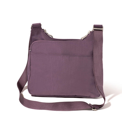 Baggallini Cross Over Crossbody Women 11x8.5 Medium Travel Bag Lightweight Water-Resistant Nylon Organized Handbag Purse