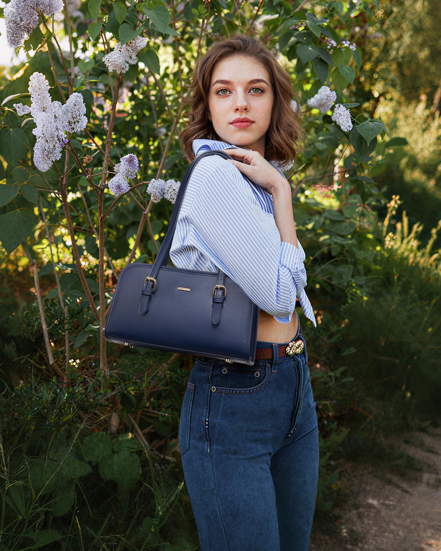 LOVEVOOK Swing Zip Shoulder Bag, Small Purses for Women Trendy Handbags, Mini Vintage Hobo Clutch Leather Tote