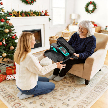 VIVURN-018 Under Desk Elliptical 12 Speed 5 Modes Mini Motorized Leg Exerciser While Sitting for Seniors As Seen on TV with Non-Slip Mat Quiet & Portable Electric Pedal Exerciser for Home and Office
