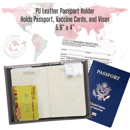 Pretty Little Passports Chrome Holographic Iridescent USA Passport Holder Cover Wallet - Unisex Adults - Faux Leather - RFID Protected - Pink & Gold