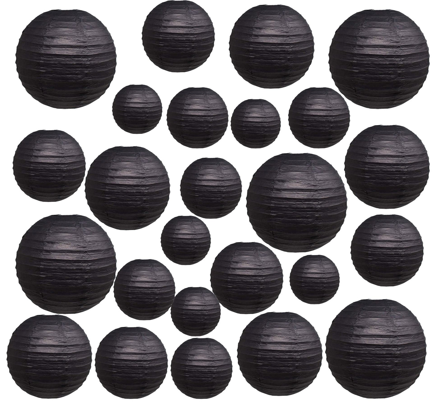 25 Pack Paper Lanterns, Sizes of 4", 6", 8", 10", 12", Hanging Lanterns Decorations Ball Lanterns for Home Decoration, Birthday Party and Wedding Decorations (Pink)