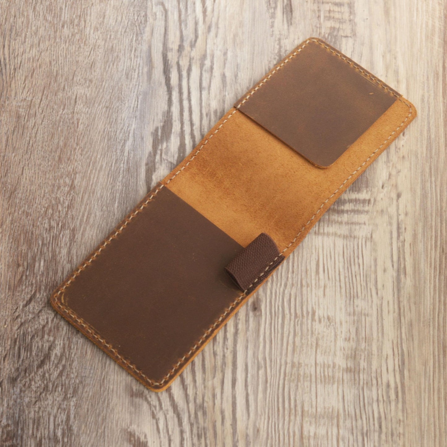 Genuine Leather Notebook Holder for 3" x 5" Top spiral Notebook, Leather Cover for Rite in the Rain Top Spiral Notebook 3" x 5"