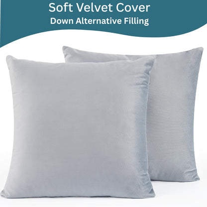 LANE LINEN Throw Pillow Insert - Pack of 2 16x16 Pillow Inserts for Decorative Pillow Covers, Throw Pillows Insert for Couch - White