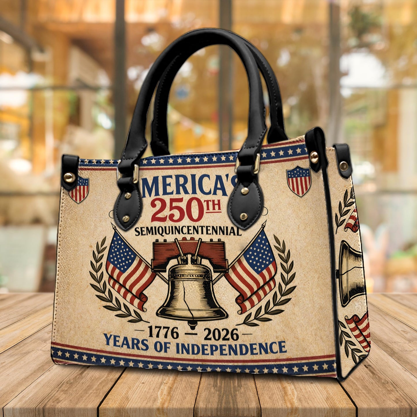 Personalized USA Anniversary Leather Bag, Eagle Purse for Women, 4th of July Patriotic Gift for Her, Veteran Day Gift (#3)