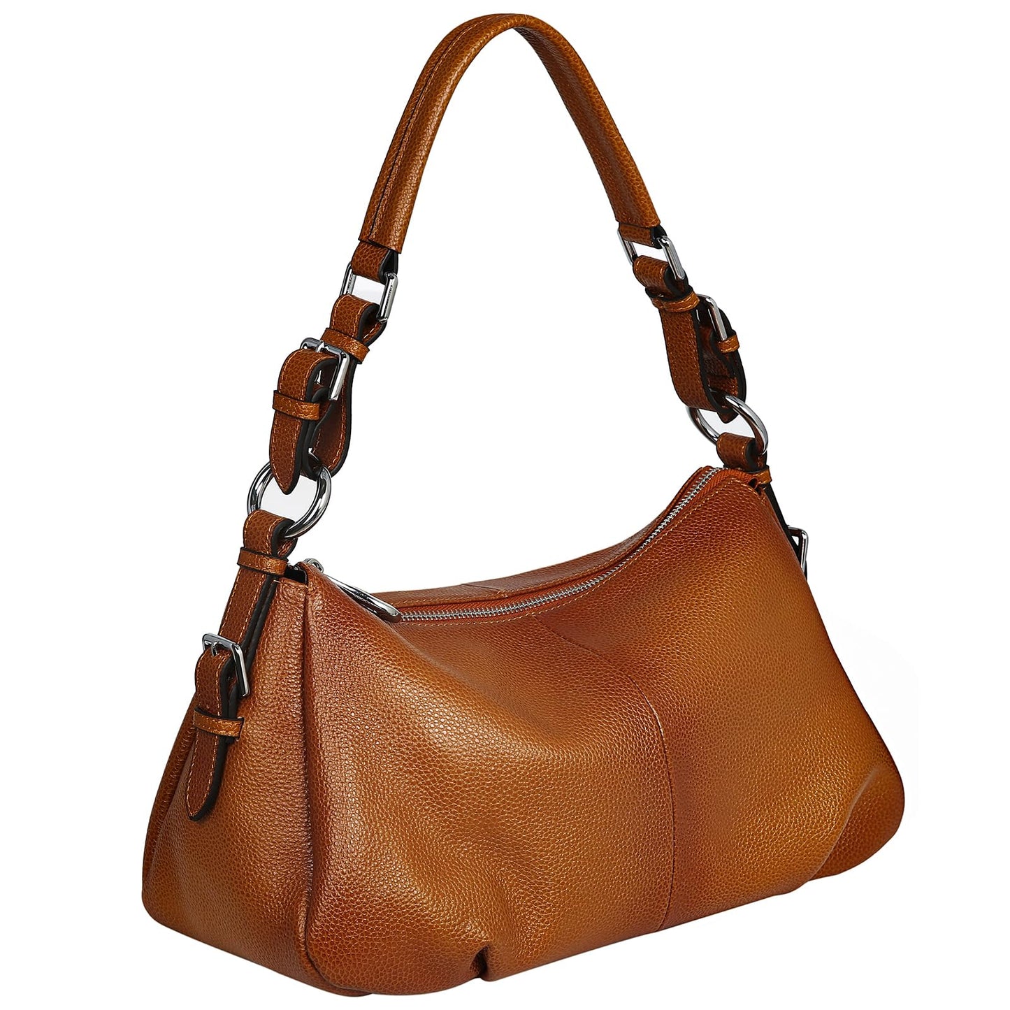 HESHE Leather Purses and Handbags Hobo Shoulder Bags Tote Bag Crossbody Purse Ladies Designer Satchel Bags (Sorrel)