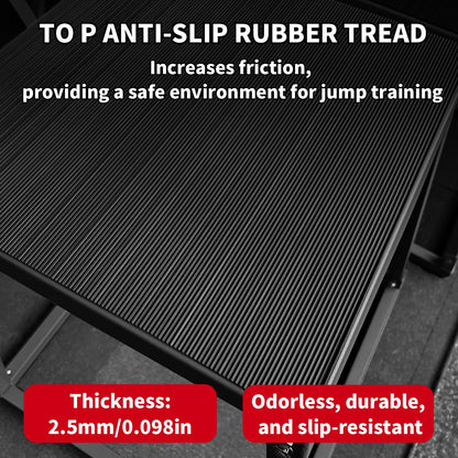 ActiveTrail Plyometric Jump Box, Steel Plyo Platform and Jumping Box, Anti-Slip Exercise Step Up Box for Home Gym Training