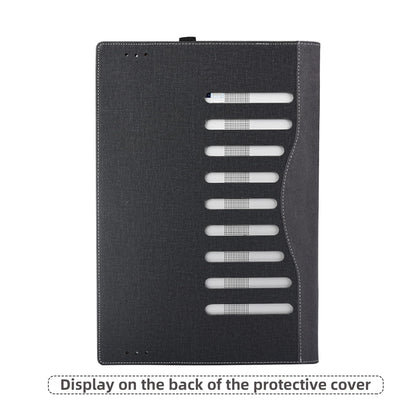 VEVOOD Laptop Case for DELL Latitude 5550 Laptop 2-in-1 |Latitude 5540 5530 5520 Laptop All Inclusive Drop Case 15.6" PU Leather Inside Pocket Cover (Gray)