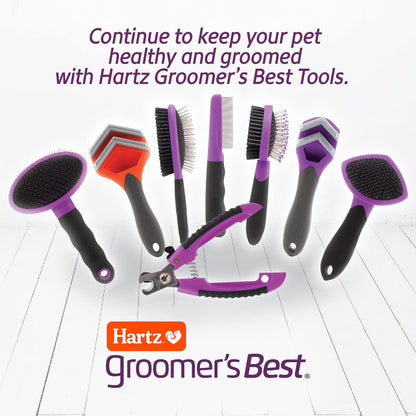 Hartz Groomer's Best Small Slicker Brush for Cats and Small Dogs, Black/Violet, 1 Count