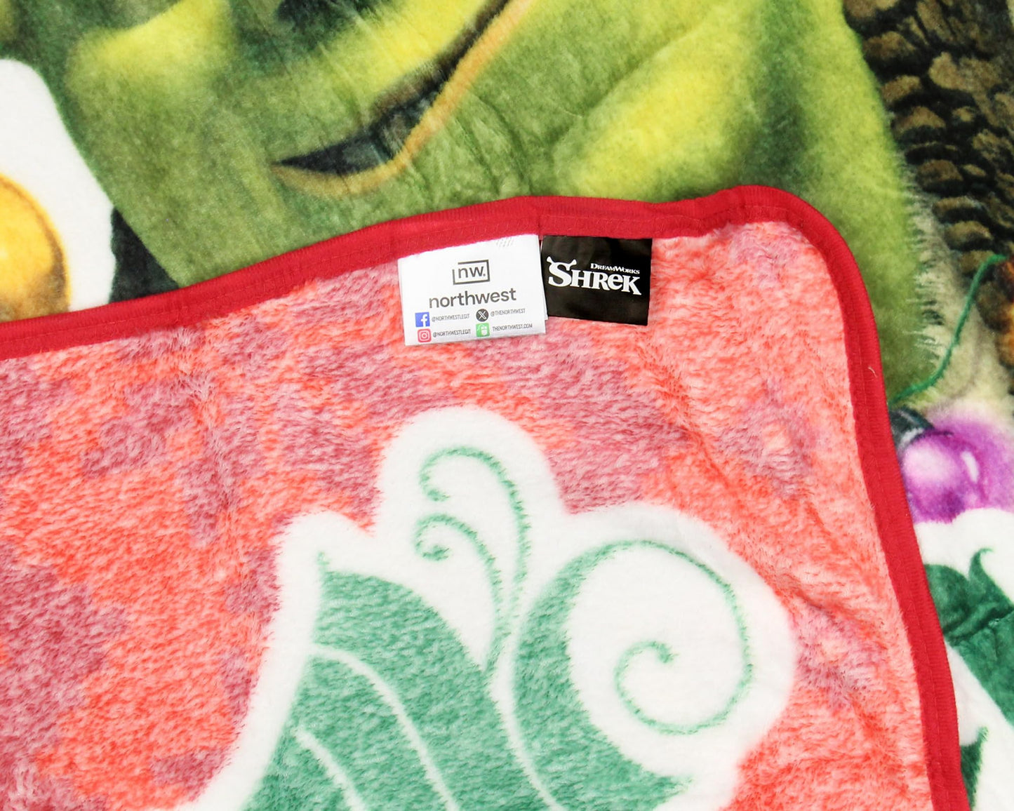 Shrek Merry Shrekmas Trio Donkey Puss in Boots Throw Blanket - 46" x 60" Cozy Soft Fleece Throw Blanket for Bed Couch