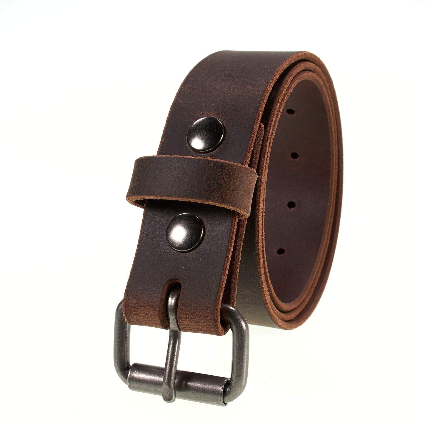 Men's Genuine Buffalo Leather Belt, 1 1/2" width, Handmade in the USA, By Amish (Crazy Horse, 34" (Pants 30-31))