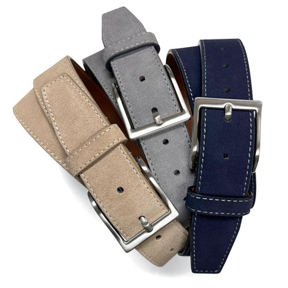 Belts.com 41104 Suede Belt Genuine Suede Leather Casual Jean Belt 1-1/2"(38mm) Wide (Taupe, 32)