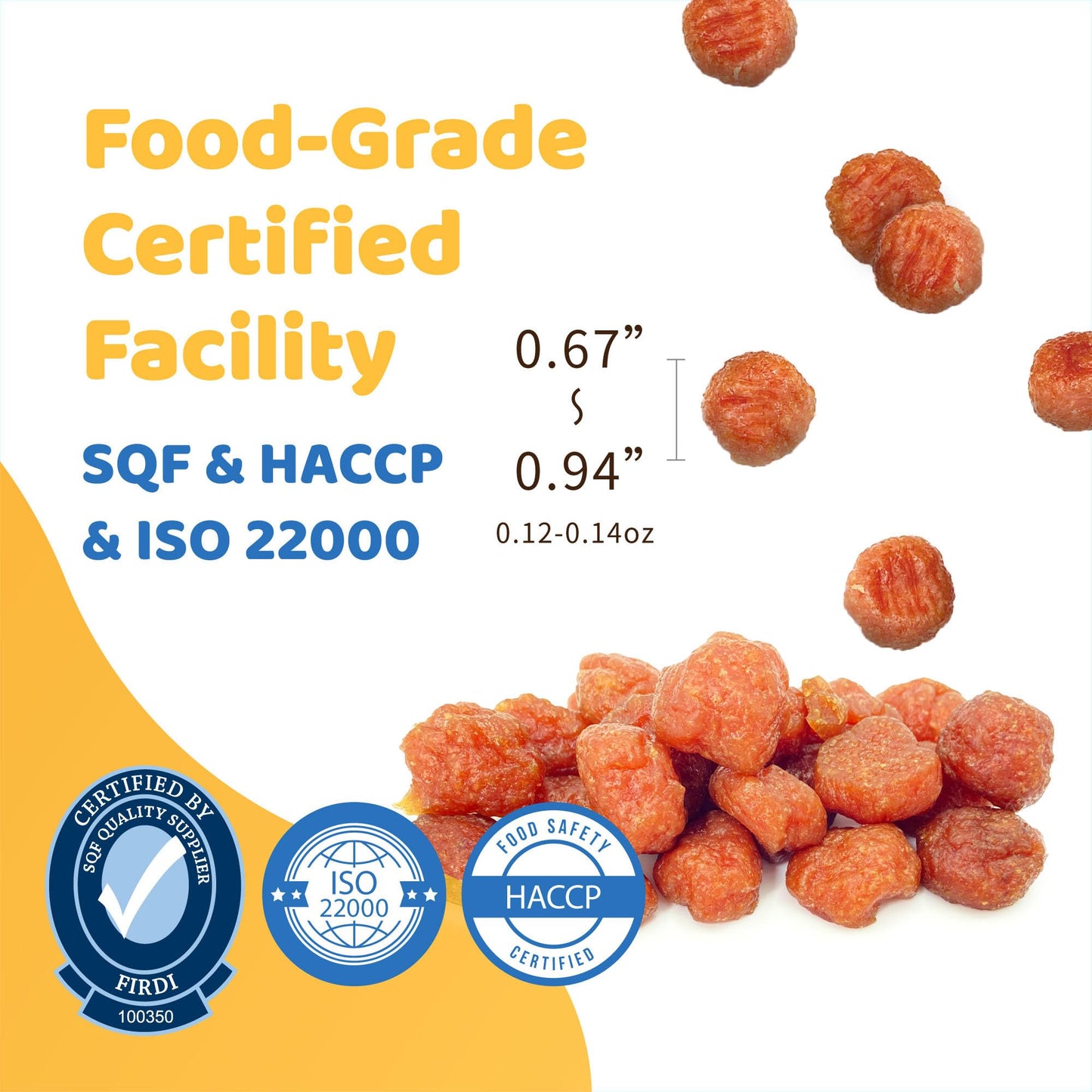 iPaw Turkey Tots Dog Treats for Puppy Training, SQF Certified Human Grade Dog Treat, Hypoallergenic, Easy to Digest (Turkey Tots)