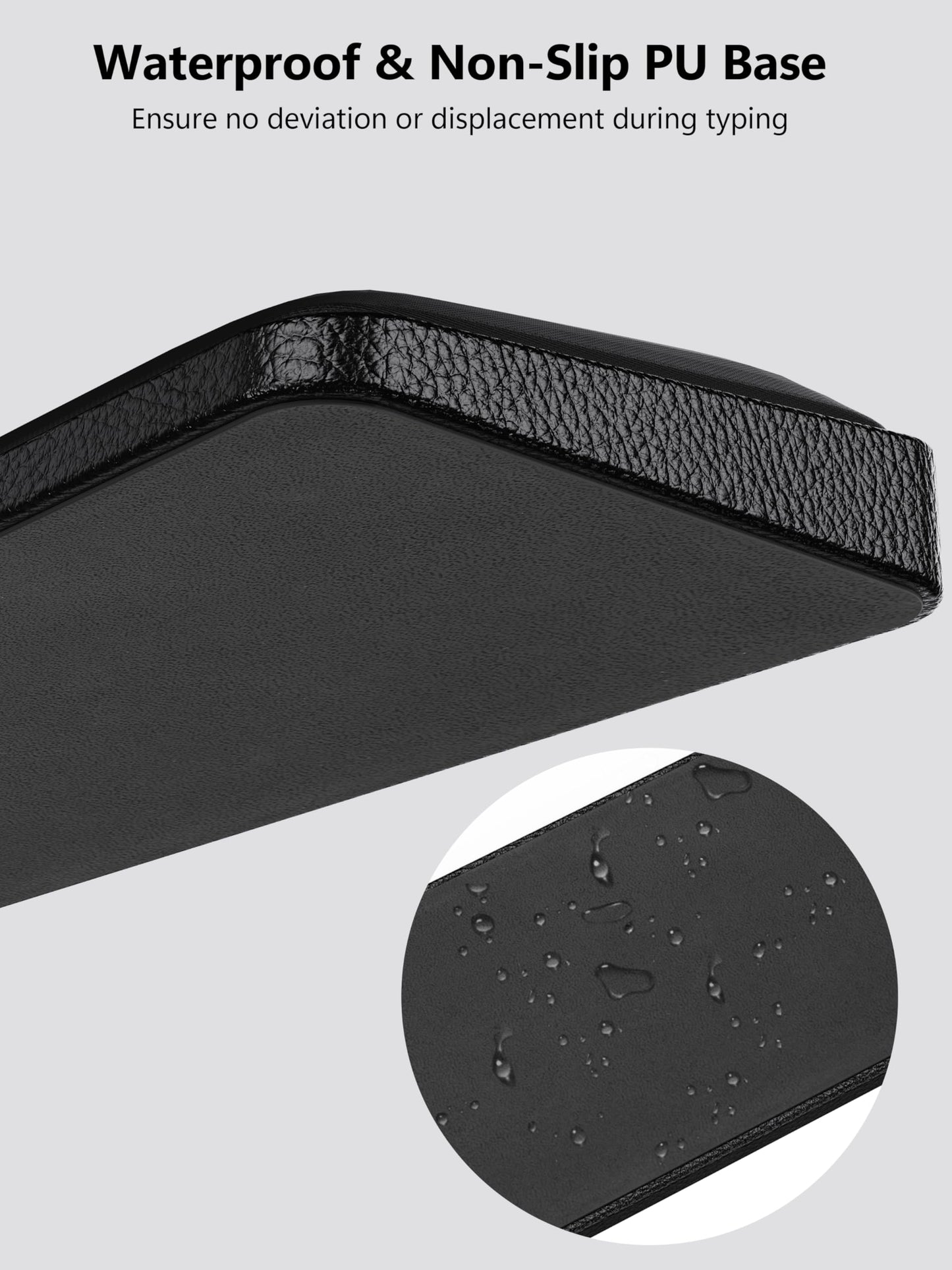 TopMade Keyboard Wrist Rest, Cooling Gel & Upgrade Soft Memory Foam Design Wrist Support for Keyboard, Full-Size Keyboard Hand Rest Pad, Ergonomic Palm Rest for for Long Hours of Work, Gaming, Black
