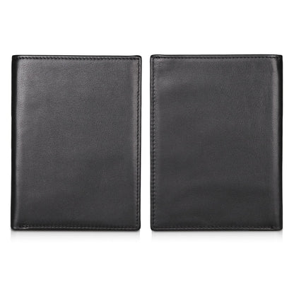 Polare RFID Blocking Napa Leather Passport Holder Travel Wallet For Men and Women (Black)