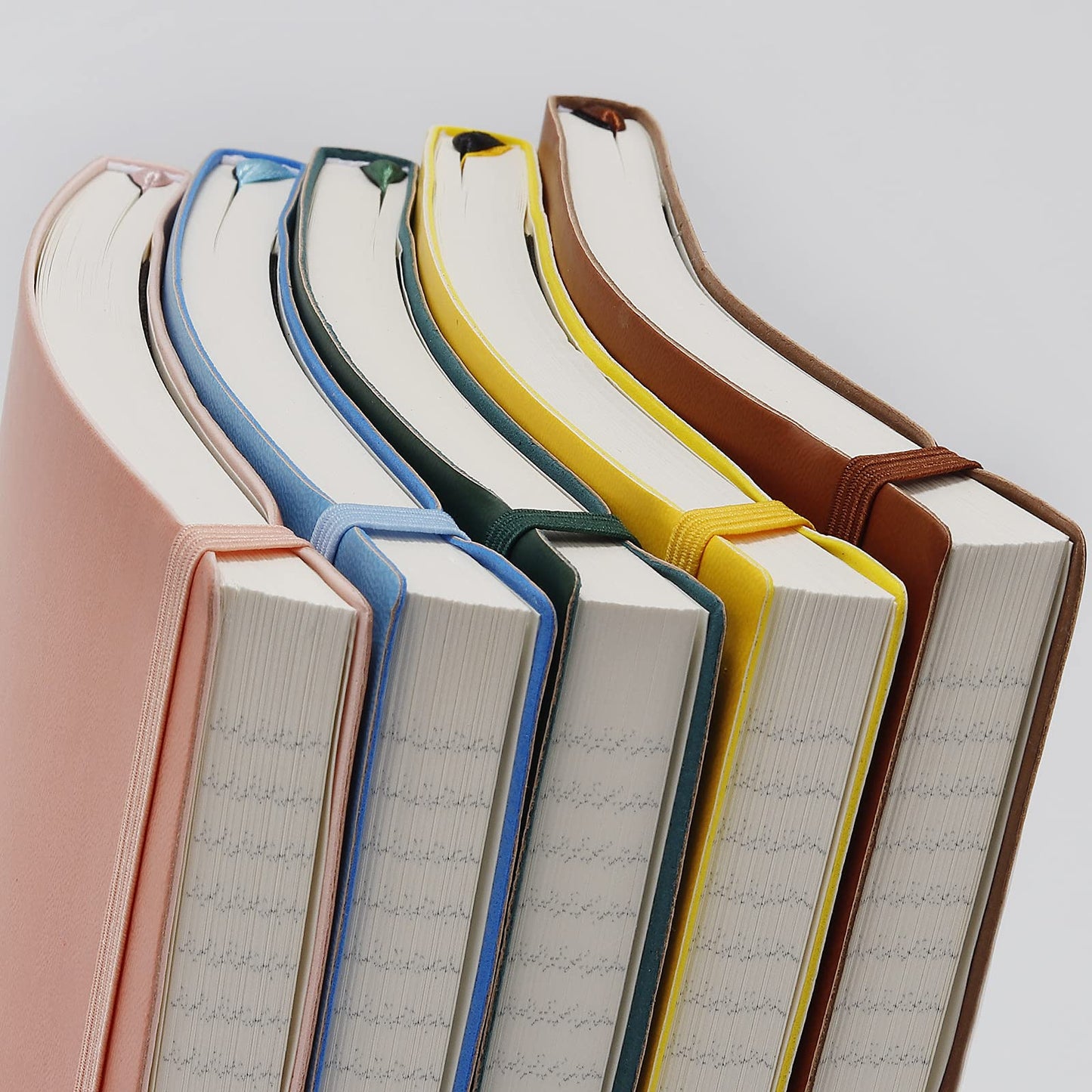 Wiisdatek B5 College Ruled Notebooks - 2 Pack B5 Large Journal Notebooks with 376 Numbered Pages,100gsm Thick Lined Paper,Soft PU Leather Cover,7.6 X 10 inch(PINK)