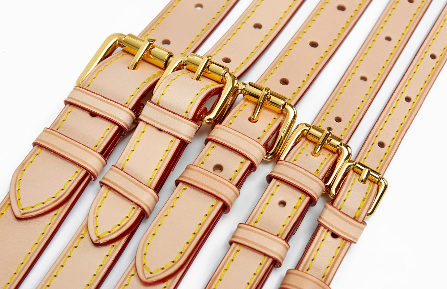 Genuine Vachetta Leather Adjustable Crossbody Replacement Straps for Purses Shoulder Bags