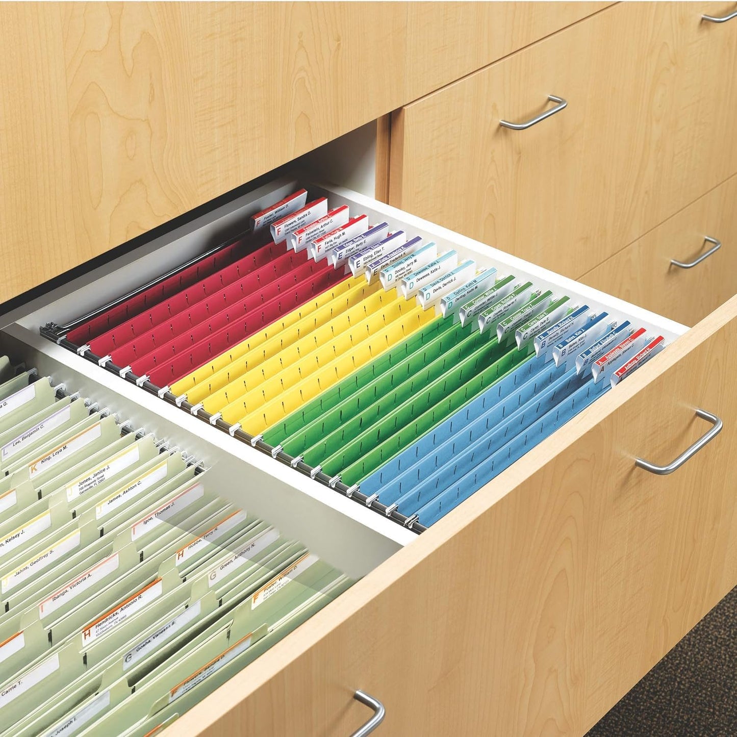 Smead Frames, Hanging File, Heavy Duty Steel Letter Size, Adjustable 23"-27" Rails, 2-Pack Gray, Converts Drawers to Hanging Folder Storage, for Office Home Classroom Organization