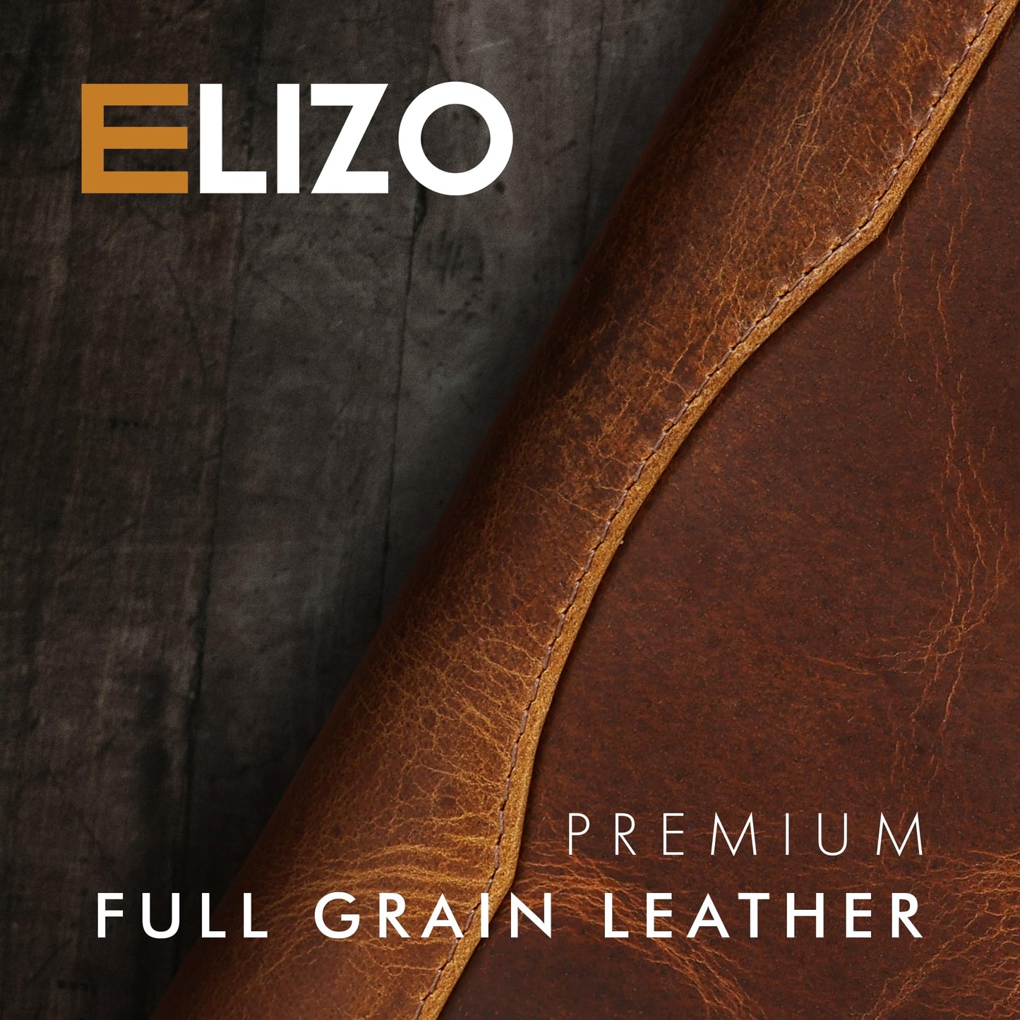 ELIZO Leather A5 Portfolio Padfolio Folio A5 Notebook Journal Cover Planner Binder Small Mens Business Work Folder Organizer (Antique)