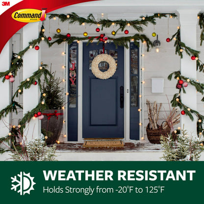 Command Outdoor Rope Light Clips, Clear, 3 Pack (36 Clips Total) - Weather-Resistant, Damage-Free Hanging for Holiday Lights, Rope Lights & Outdoor String Lights