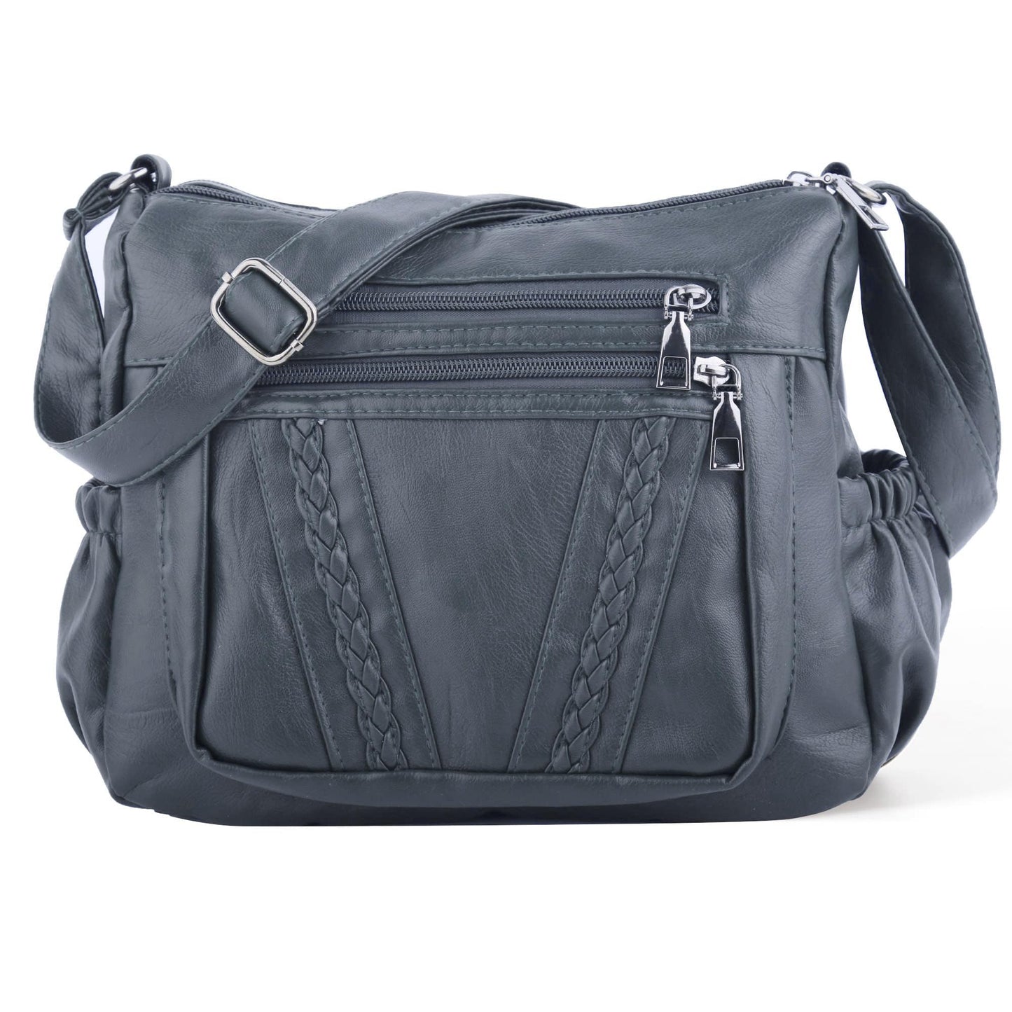 ELDA Crossbody Bags For Women Pocketbooks Soft PU Leather Purses and Handbags Multi Pocket Shoulder Bag