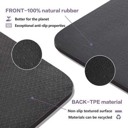 UMINEUX Large Yoga Mat for Men and Women - 6'x4'x10mm, Extra Thick Natural Rubber and TPE Fitness Mat for Home Gym Workout, Non-Slip, Eco Friendly Exercise Mat for Yoga, Pilates and Home Workout