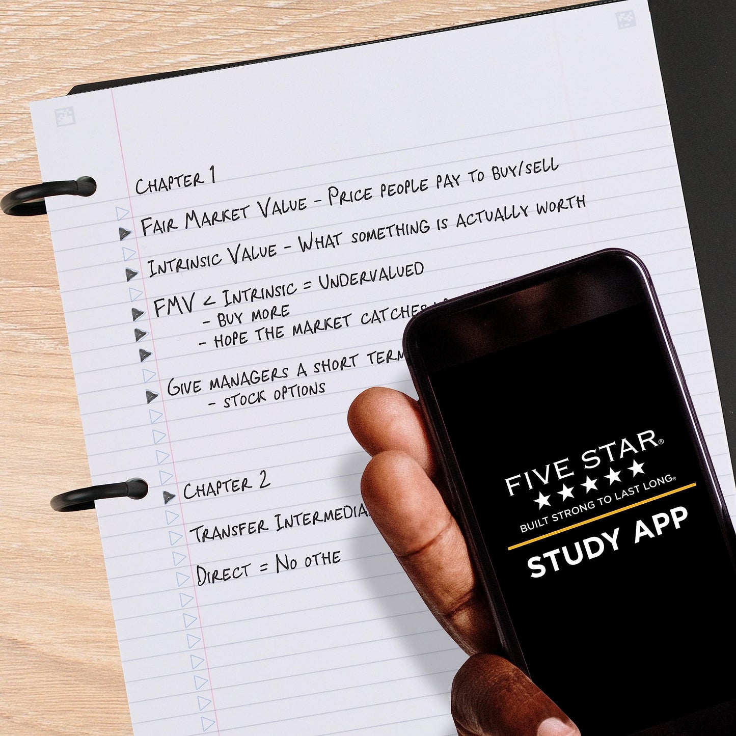 Five Star Flex Refillable Notebook + Study App, College Ruled Paper and 1 Inch TechLock Ring Binder with Pockets, Tabs and Dividers, 200 Sheet Capacity, Pacific Blue (293280AD2)